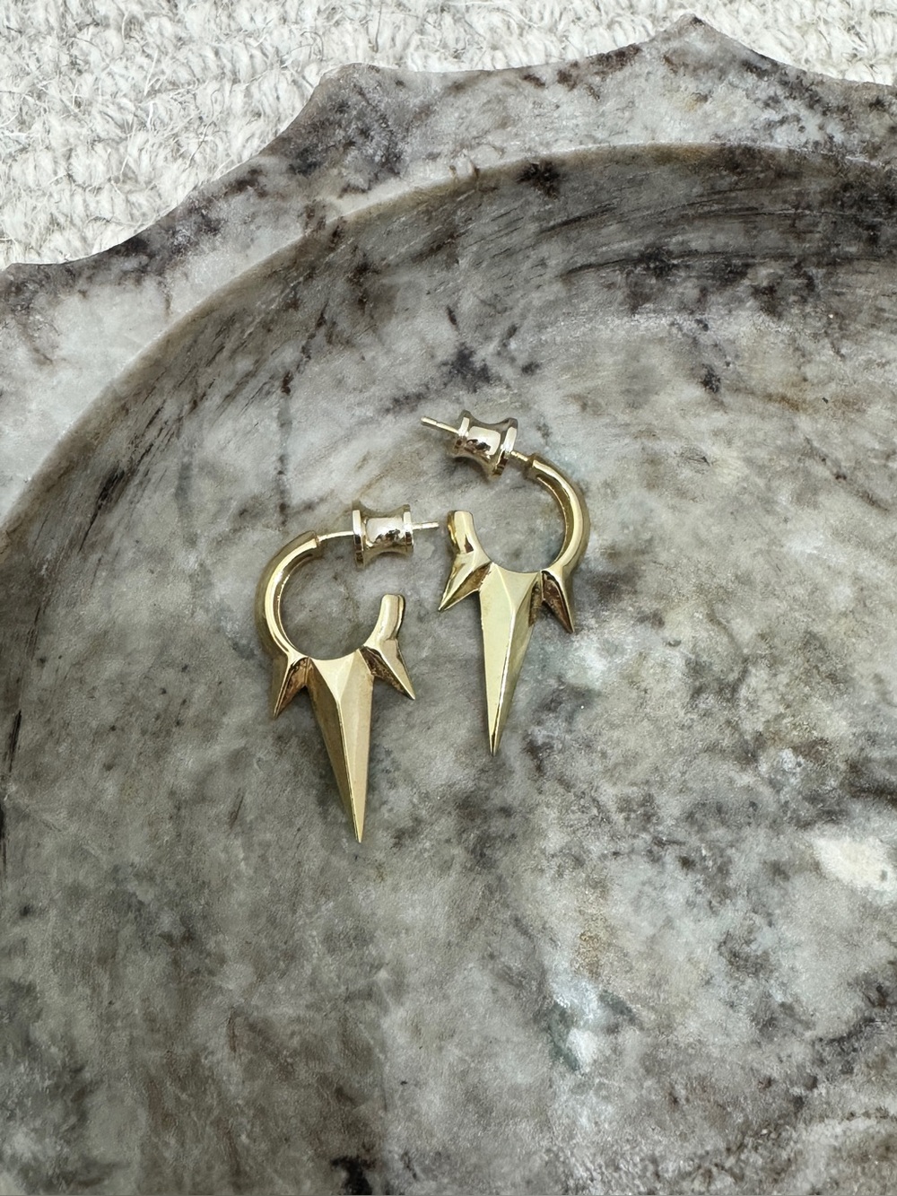 Melinda Maria Gold Spike Hoop Earrings